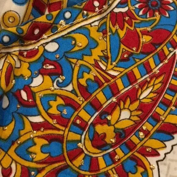 California Woman free size cover up dress paisley floral - Picture 7 of 7